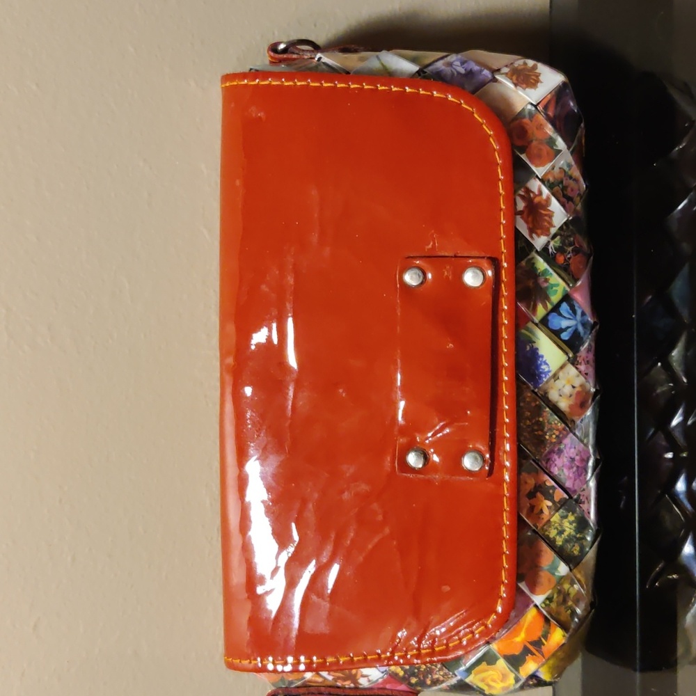 Nahui Ollin Floral Candy Wrapper Clutch